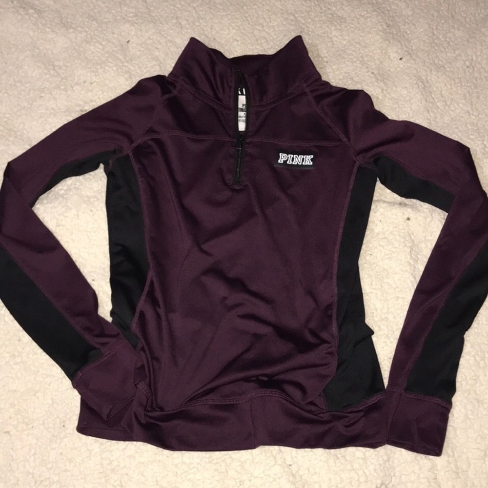 Victoria's Secret PINK  3/4 Zip Jacket - Maroon